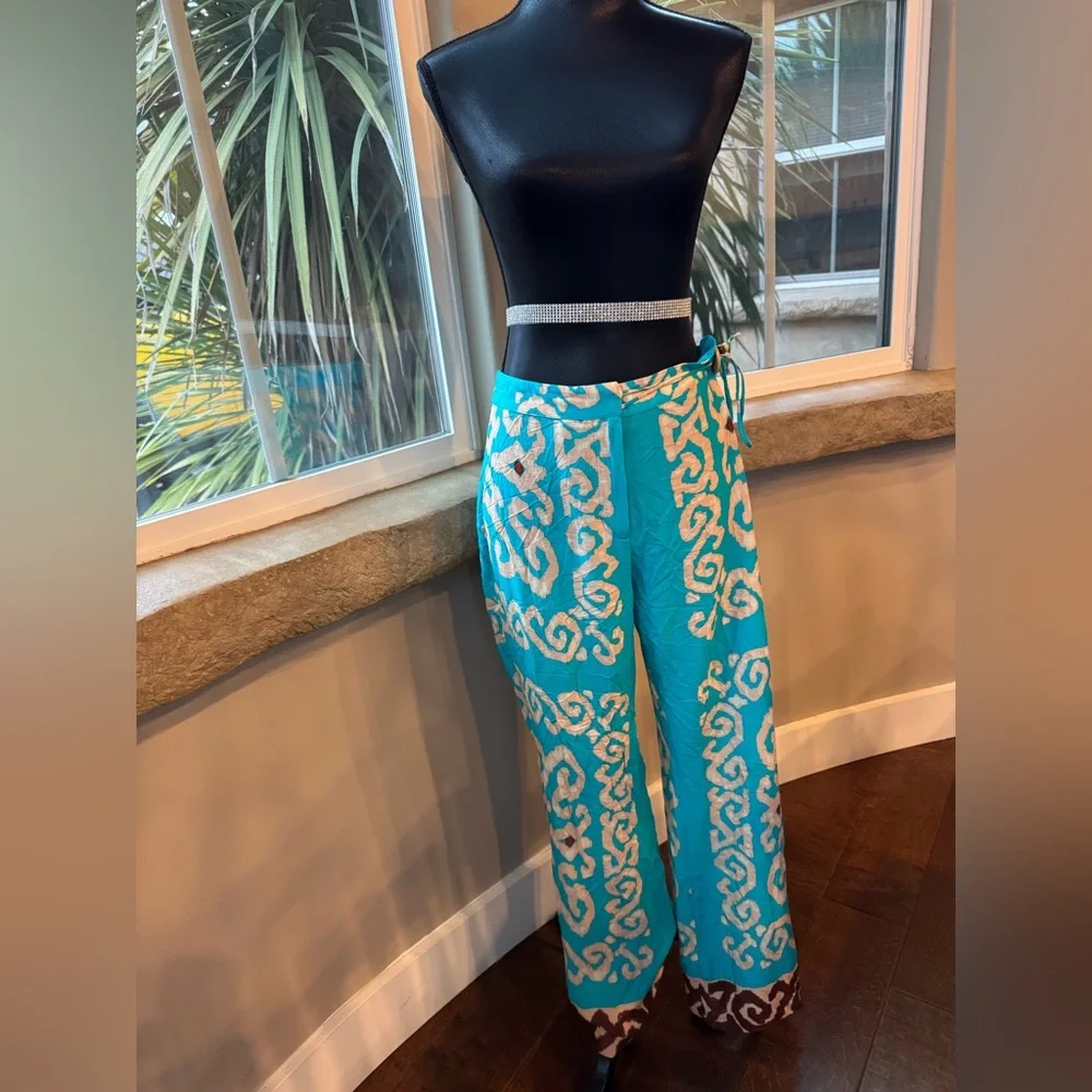 Zara Palazzo Lightweight Printed High Waisted Pants Women’s Size Large (NWOT)